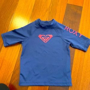 Roxy girls blue rash guard
